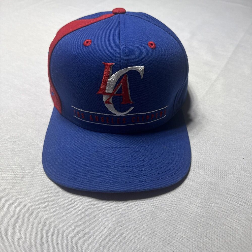 Los Angeles Clippers Adidas Blue & Red Flat Brim Snapback Hat (Adult OSFA) NEW!!